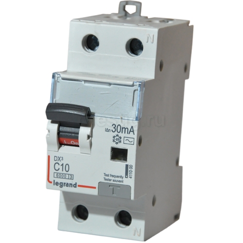 Legrand DX3 Автоматический выключатель дифференциального тока 1P+N 10А (С) 30MA-AC 411000 Купить Legrand DX3 Автоматический выключатель дифференциального тока 1P+N 10А (С) 30MA-AC 411000
