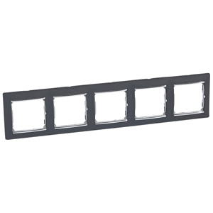 Купить Legrand Valena Ноктюрн/Серебро Рамка 5-ая горизонт. 770395