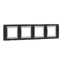 Купить SE Unica Хамелеон Какао/Бел Рамка 4-ая горизонтальная MGU6.008.871