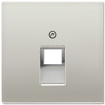 JUNG LS 990 Edelstahl Накладка 1-ой наклонной ТЛФ/комп розетки ES2969-1UA