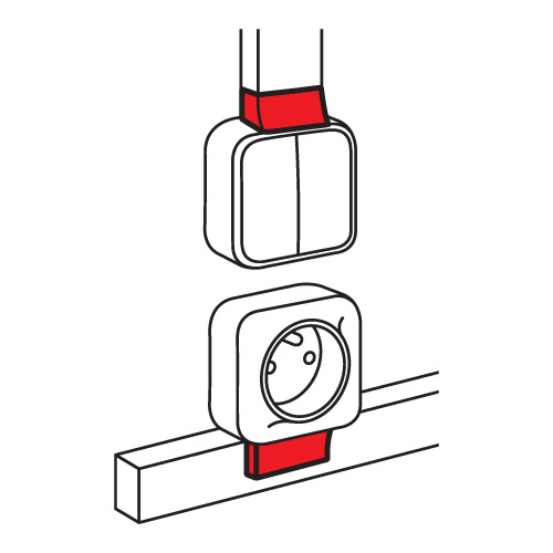 Купить Legrand Metra Адаптер к мини-каналу 16x16 для монтажа ЭУИ QUTEO 638137