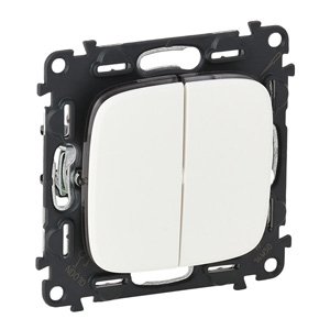 Купить Legrand Valena ALLURE DIY Бел Переключатель 2-клавишный 10А 250В 752708
