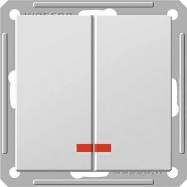 Купить SE Wessen 59 Черный бархат Выключатель 2-клавишный с подсветкой 16А (сх.5) VS516-251-6-86