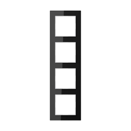 JUNG A creation Стекло Черное Рамка 4-ая AC584GLSW