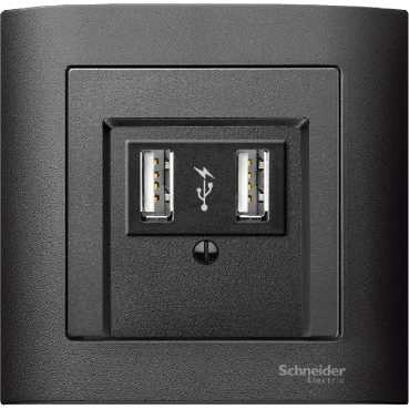 Купить SE Merten SM Антрацит Накладка аудиорозетки 2-ой (мех М46701х) MTN297914