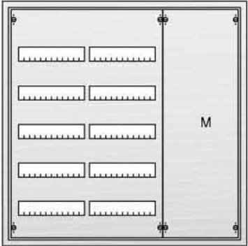 Купить ABB Шкаф распределительный в нишу 180 мод. с монтажной платой 850х825х120 U53M