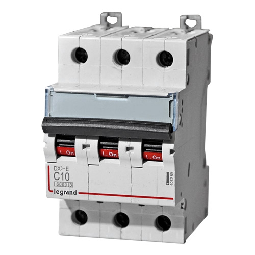 Купить Legrand DX3-E Автоматический выключатель 3P 10А (С) 6000/6kA 407289
