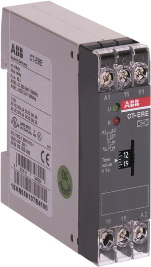 ABB CT-ERE Реле времени задержка на вкл 0,1-10 сек 24V AC/DC, 220-240V AC, 1ПК 1SVR550107R1100 ABB CT-ERE Реле времени задержка на вкл 0,1-10 сек 24V AC/DC, 220-240V AC, 1ПК 1SVR550107R1100