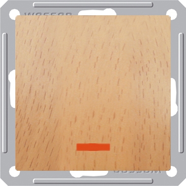 Купить SE Wessen 59 Бук Выключатель 1-клавишный с подсветкой 16А (сх.1) VS116-153-8-86