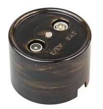 BIRONI Лизетта Пластик Бронза Розетка TV/FM B1-305-25