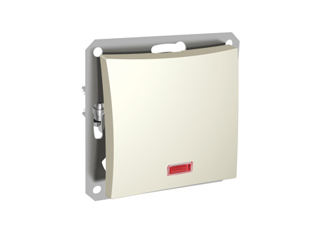 Купить SE Дуэт Беж Выключатель 1-клавишный (сх.1) с подсветкой WDE000213