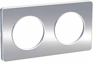 Купить SE Odace Полированный алюминий/Бел Рамка 2-ая S52P804J