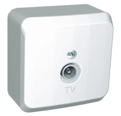 Купить Systeme Electric Этюд наруж Бел Розетка TV единственная 0,7dB