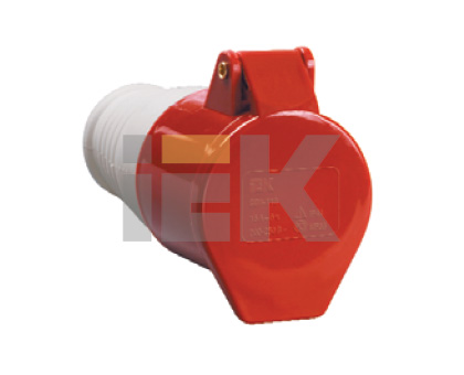 Купить IEK Розетка 214 переносная 3Р+РЕ 16А 380В IP44