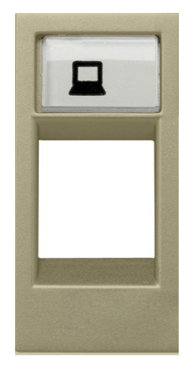 ABB NIE Zenit Шампань Накладка телеф/комп розетки(для суп.2017.2,2017.3,2018,2018.5,2018.6,2018.8) 2CLA211810N1901