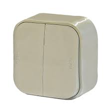 Купить Legrand Quteo Бежевый Выключатель 2-клавишный 10А 782232