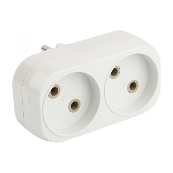 EKF PROxima Разветвитель 2 гн. б/з плоский 6А 250B ARP6-2