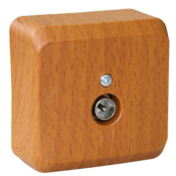 Купить Systeme Electric Этюд наруж Дача Темный бук Розетка TV единственная 0,7dB