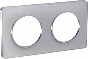 Купить SE Odace Алюминий/Алюминий (пластик) Рамка 2-ая S53P804