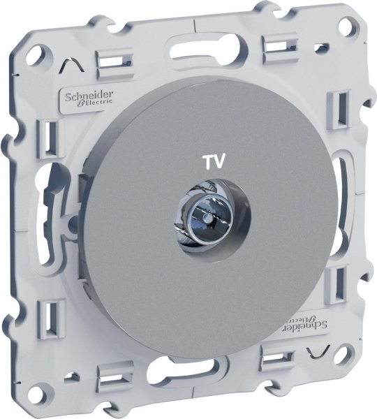 SE Odace Алюминий Розетка TV S53R445