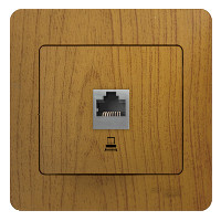 Купить Systeme Electric Glossa Дерево Дуб Розетка компьютерная RJ45 кат.5E