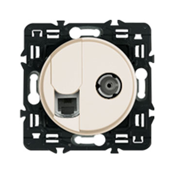 Legrand Celiane Беж Накладка блока комп. + TV розетки 066234