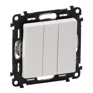 Купить Legrand Valena LIFE DIY Бел Выключатель 3-клавишный 10А 250В 752403