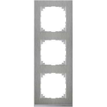 Купить SE Merten SM M-Pure Decor Нерж.сталь/Алюминий Рамка 3-ая MTN4030-3646