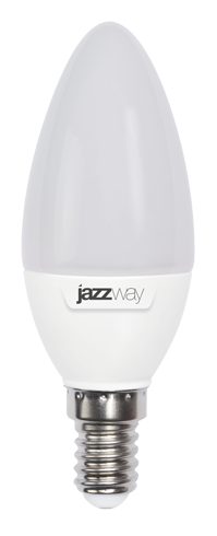Jazzway Лампа светодиодная (LED) «свеча» d38мм E14 220° 7Вт 220-240В матовая нейтральная холодно-белая 5000К .1027832-2