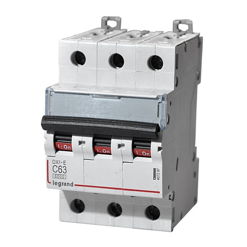Купить Legrand DX3-E Автоматический выключатель 3P 63А (С) 6000/6kA 407297
