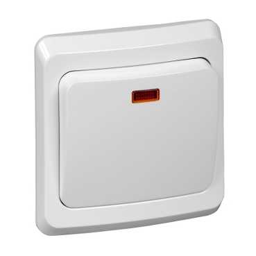 Купить Systeme Electric Этюд Бел Выключатель 1-клавишный с подсветкой