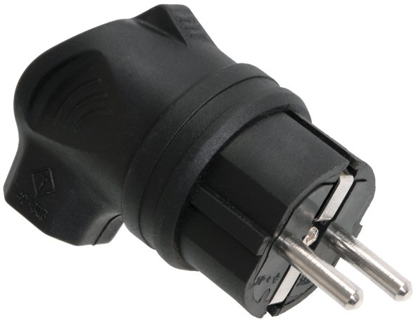 IEK OMEGA Вилка угловая каучук 16А 2Р+E IР44