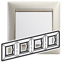 Купить Legrand Valena Жемчужный Рамка 4-ая гориз 770474