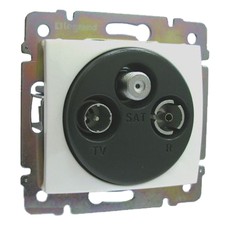 Купить Legrand Valena Бел Розетка TV-FM-SAT оконечная 5-2400 МГц 10 дБ 774436