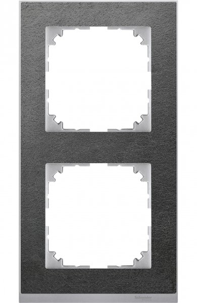 Купить SE Merten SM M-Pure Decor Сланец/Алюминий Рамка 2-ая MTN4020-3669