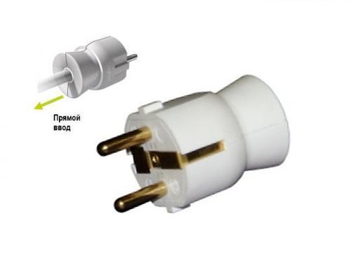 Купить Legrand Элиум Белый Вилка 2Р+Е, 16А, прямой ввод, пластик 050187