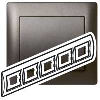 Купить Legrand Galea Life Темная Бронза Рамка 5-я гориз 771205