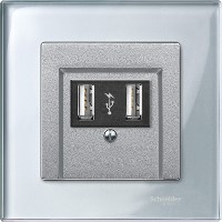 Купить SE Merten SM M-Elegance Стекло Серебро Рамка 1-ая MTN4010-3260