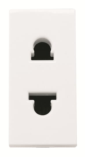 ABB Розетка стандартная смешанная в сборе без заземления, 16А / 250В, серия Zenit, цвет альпийский белый 2CLA213501N1101