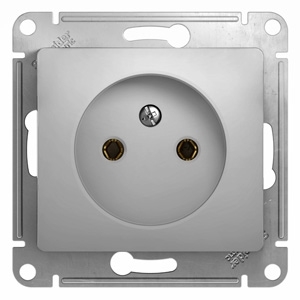 Купить Systeme Electric Glossa Алюминий Розетка б/з