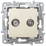 Купить Legrand Etika Слоновая кость Розетка TV/SAT 2-х кабельная 672357