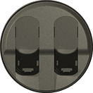 Купить Legrand Celiane2 Графит Накладка розетки 2хRJ45 067952