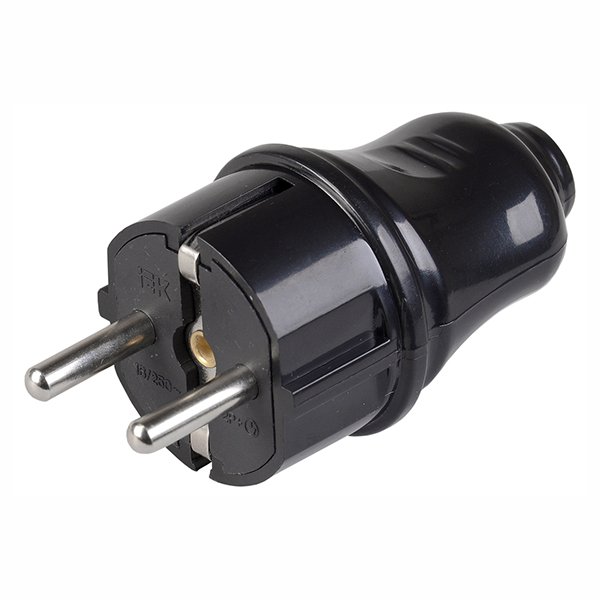 Купить IEK ВПп10-02-Ст Вилка разборная прямая с з/к 16А черная