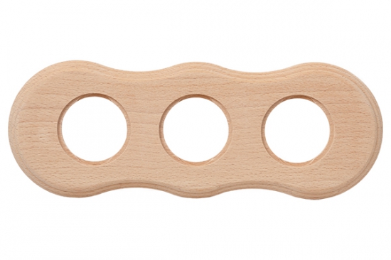 BIRONI Шедель Бук Натурэль Рамка 3-ая Форма восьмерка (скрытый монтаж) BF8-630-10