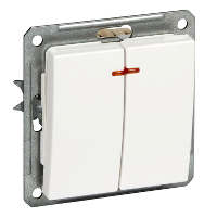 Купить SE Wessen 59 Черный бархат Выключатель 2-клавишный с подсветкой 16А (сх.5) VS516-251-6-86