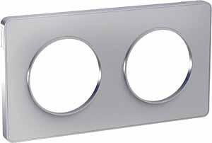 Купить SE Odace Алюминий/Алюминий (пластик) Рамка 2-ая S53P804