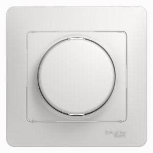 Купить SE Glossa Бел Светорегулятор (диммер) поворотный, 300Вт (в сборе с рамкой) GSL000134