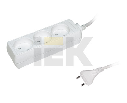 Купить IEK Удлинитель У3 3 места 2Р/5метров 2х0.75мм2 10А/250