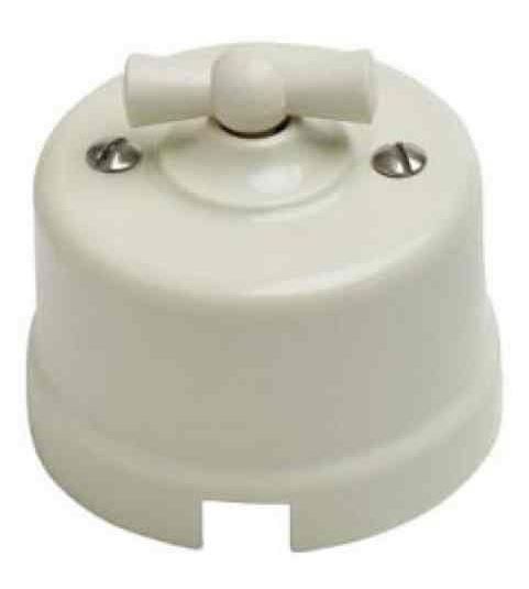 BIRONI Лизетта Пластик Слоновая кость Выключатель перекрестный 1-кл B1-203-211