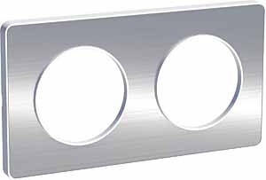 Купить SE Odace Полированный алюминий/Бел Рамка 2-ая S52P804J